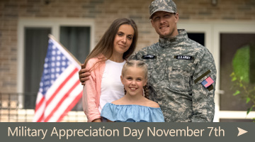 Military Appreciation Day November 7th